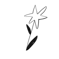 a black silhouette of a flower on a black background